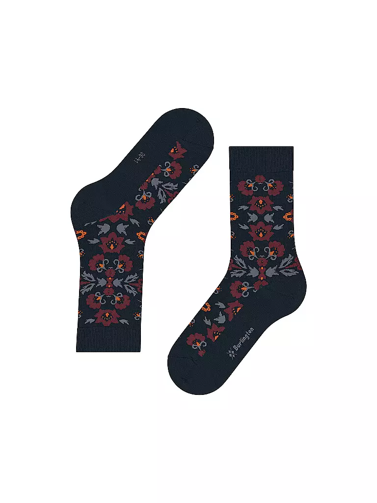 BURLINGTON | Chaussettes Femme VELVET BLOOMS 36-41 marine | dunkelblau
