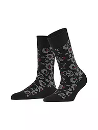 BURLINGTON | Chaussettes femme VELVET BLOOMS 36-41 cassonade | Noir