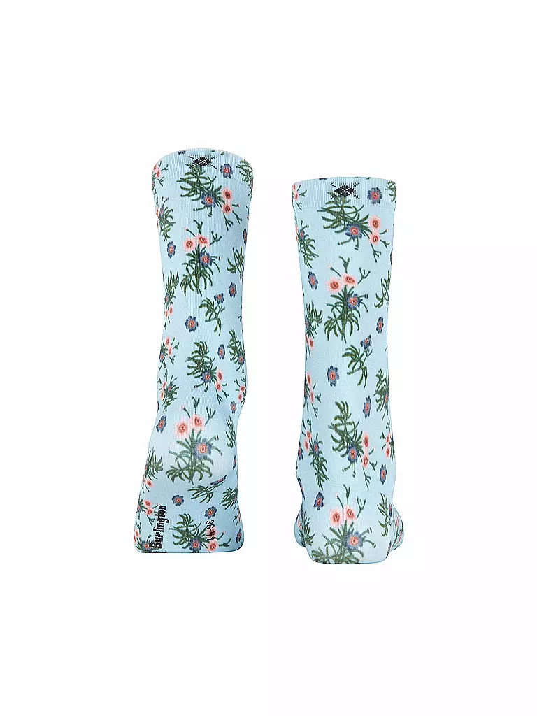BURLINGTON | Chaussettes FLORAL ROMANCE 36-41 bleu clair | 