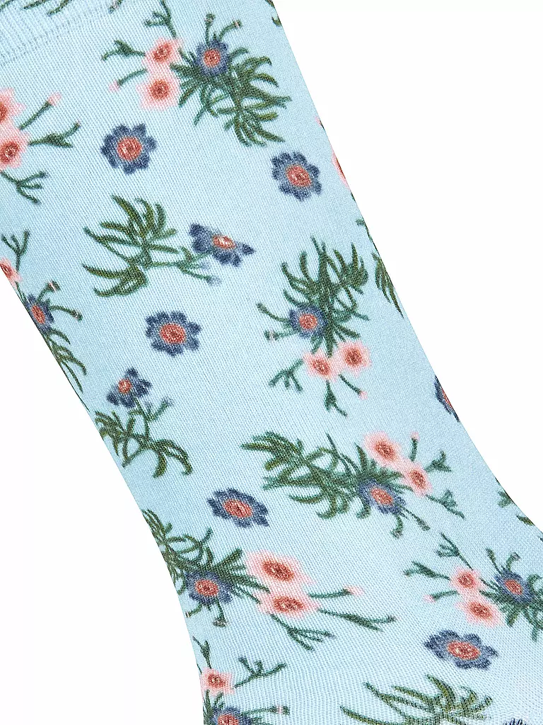 BURLINGTON | Chaussettes FLORAL ROMANCE 36-41 bleu clair | 