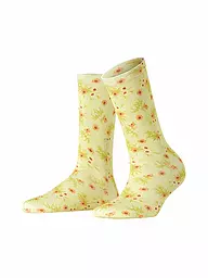 BURLINGTON | Chaussettes FLORAL ROMANCE 36-41 rose poudré | Vert clair