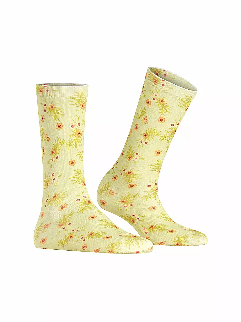 BURLINGTON | Chaussettes FLORAL ROMANCE 36-41 lemon | 