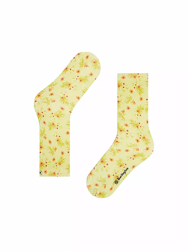 BURLINGTON | Chaussettes FLORAL ROMANCE 36-41 lemon | 