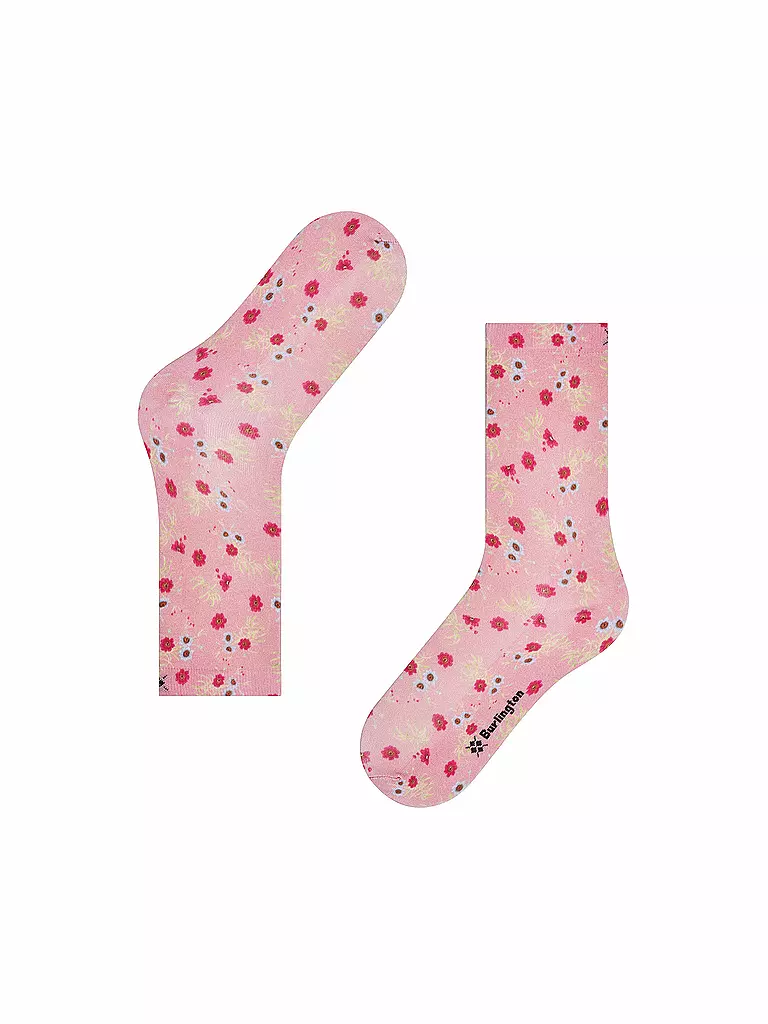 BURLINGTON | Chaussettes FLORAL ROMANCE 36-41 rose poudré | 