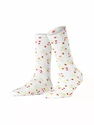 BURLINGTON | Chaussettes FLORAL ROMANCE 36-41 rose poudré | Blanc