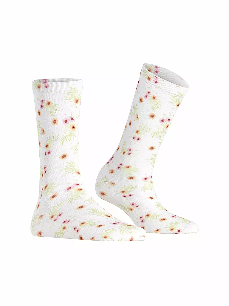 BURLINGTON | Chaussettes FLORAL ROMANCE 36-41 white | 