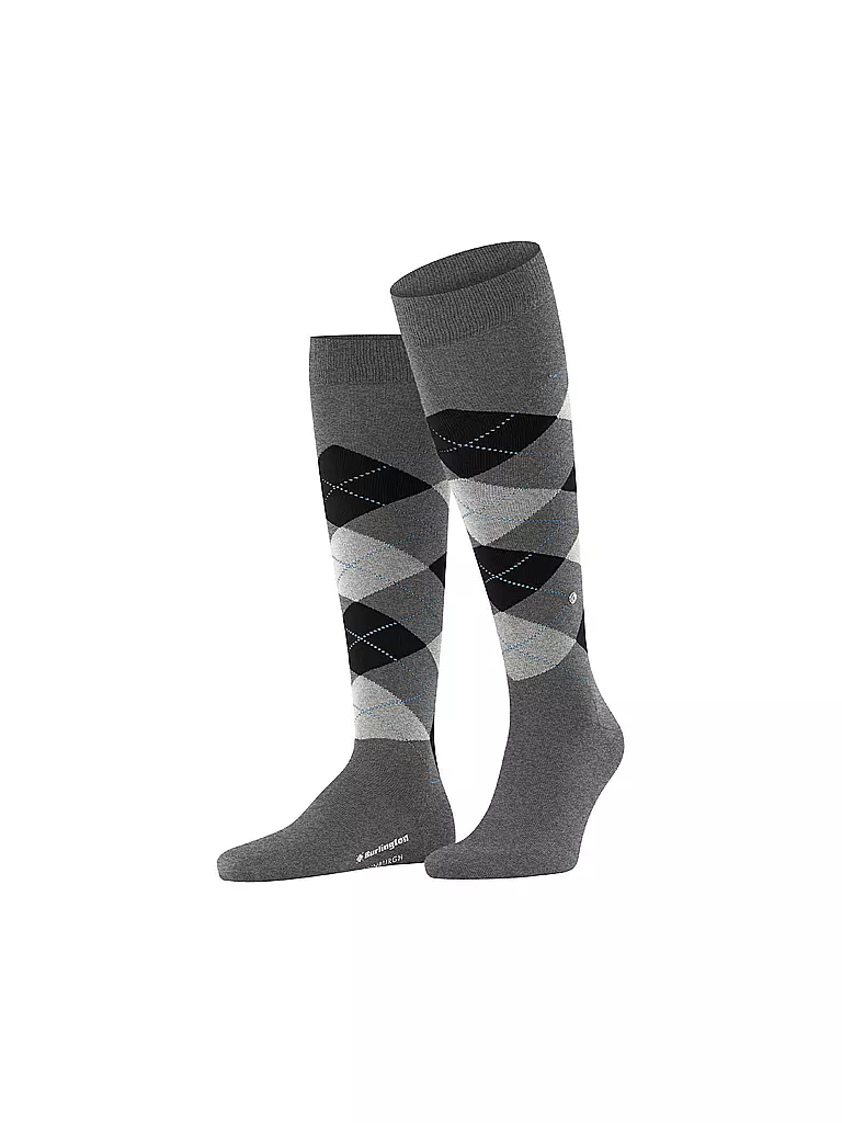 BURLINGTON | Chaussettes hautes homme EDINBURGH 40-46 asphalt mel | Gris