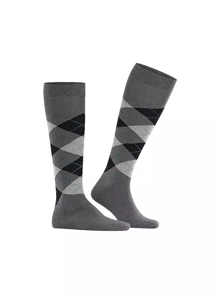 BURLINGTON | Chaussettes hautes homme EDINBURGH 40-46 asphalt mel | 