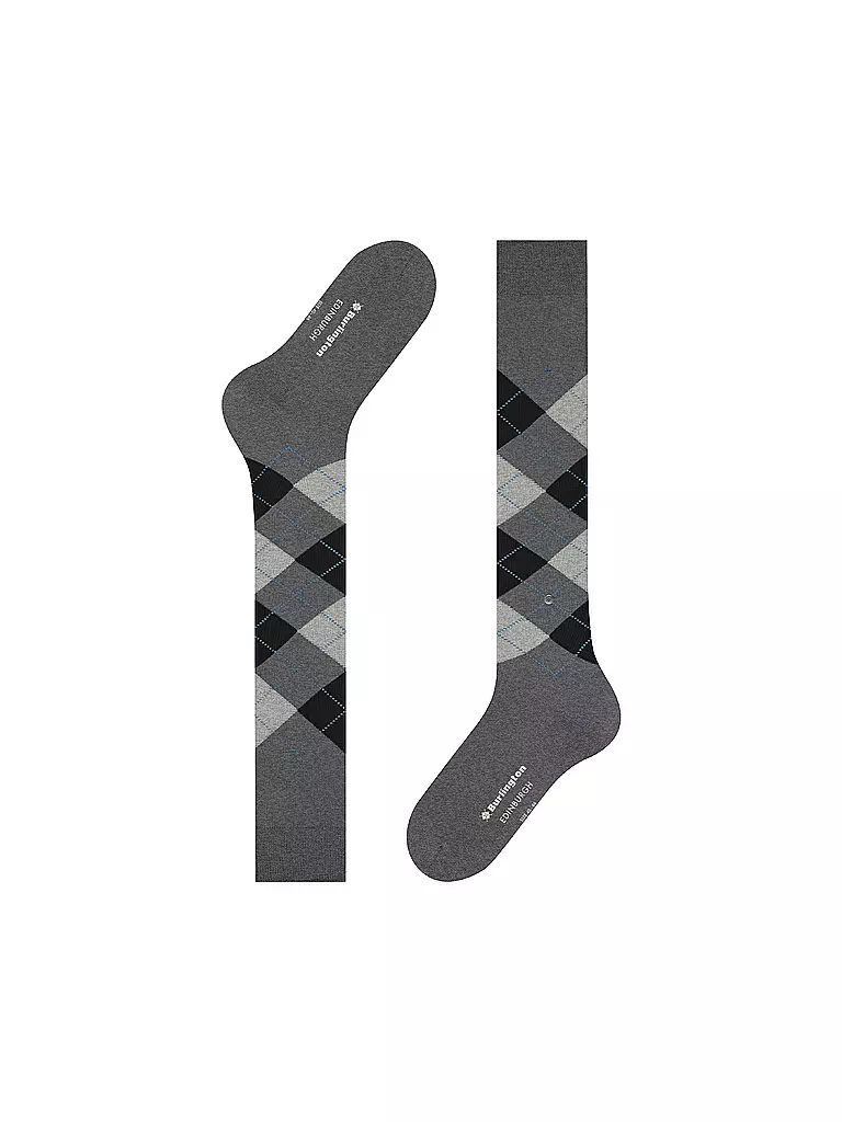 BURLINGTON | Chaussettes hautes homme EDINBURGH 40-46 asphalt mel | 