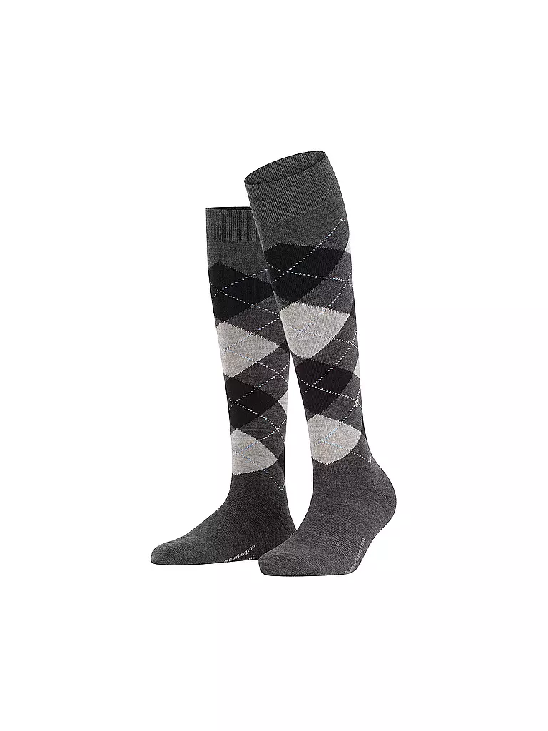 BURLINGTON | Chaussettes hautes pour femmes MARYLEBONE 36-41 | Gris