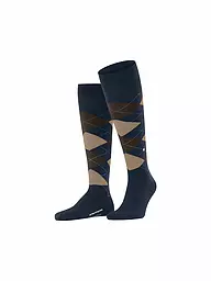 BURLINGTON | Chaussettes hautes pour homme EDINBURGH 40-46 noir | Bleu foncé