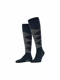 BURLINGTON | Chaussettes hautes pour homme EDINBURGH 40-46 noir | Bleu foncé