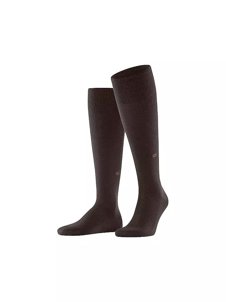 BURLINGTON | Chaussettes hautes pour homme LEEDS 40-46 marron foncé | braun