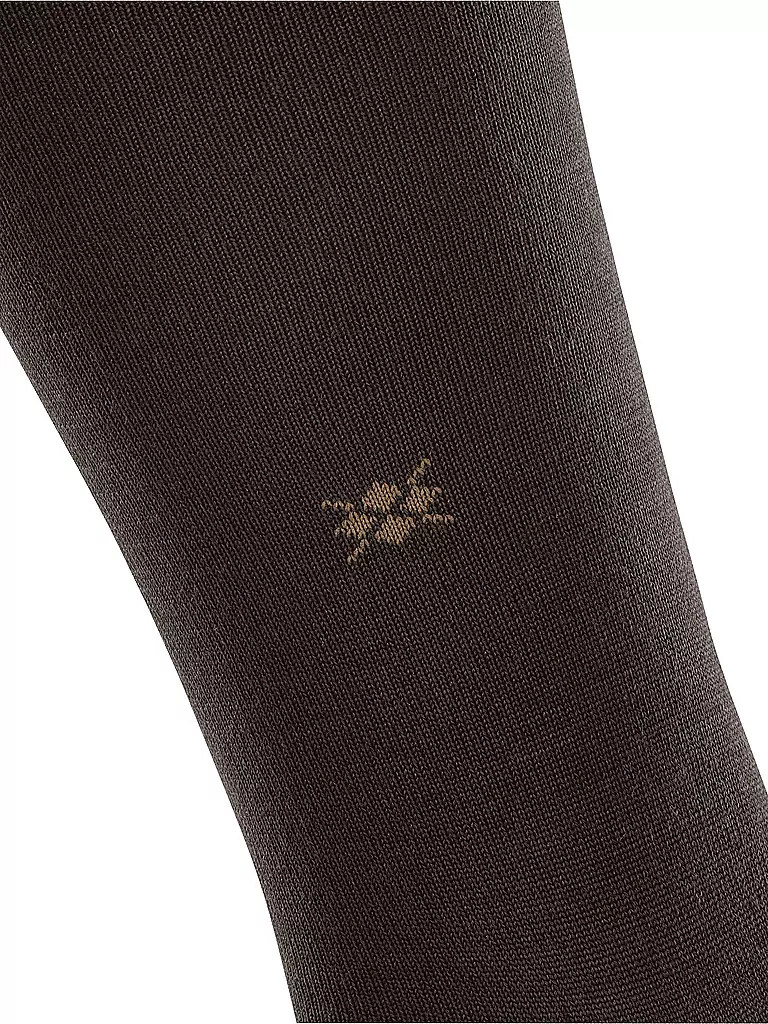 BURLINGTON | Chaussettes hautes pour homme LEEDS 40-46 marron foncé | 