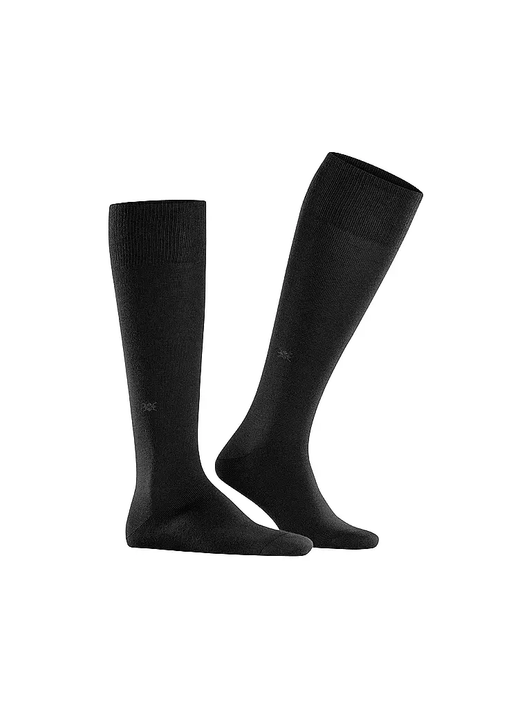 BURLINGTON | Chaussettes hautes pour homme LEEDS 40-46 noir | 