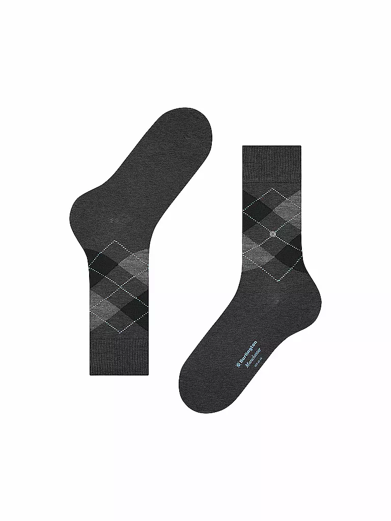 BURLINGTON | Chaussettes homme 40-46 MANCHESTER anthracite chiné | 
