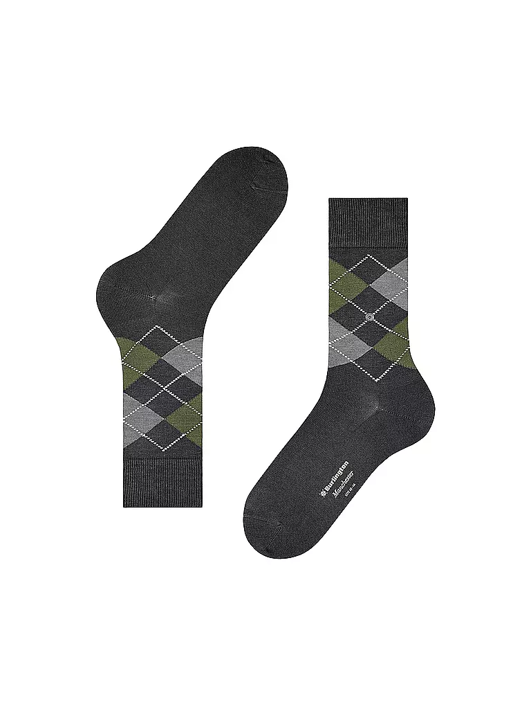BURLINGTON | Chaussettes homme 40-46 MANCHESTER anthracite chiné | 