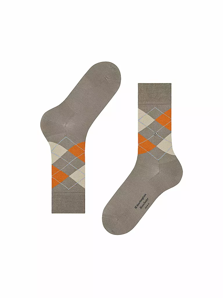 BURLINGTON | Chaussettes homme 40-46 MANCHESTER cognac | grau