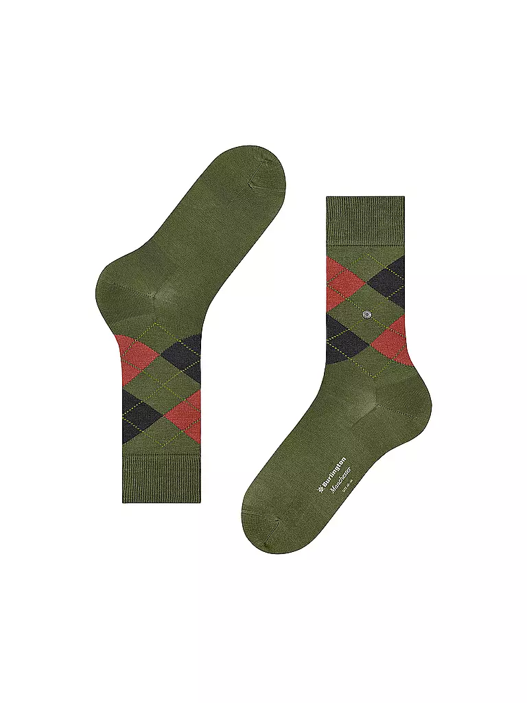 BURLINGTON | Chaussettes homme 40-46 MANCHESTER flourite | olive