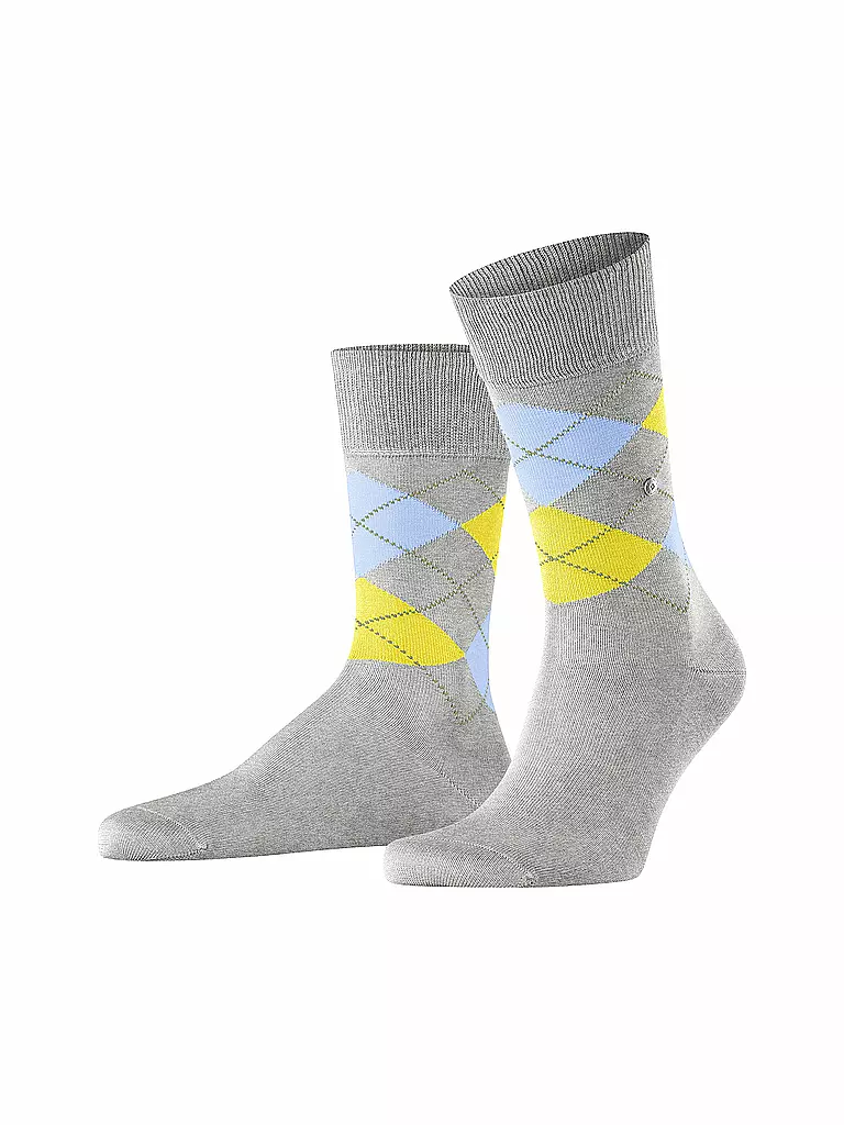 BURLINGTON | Chaussettes homme 40-46 MANCHESTER gris clair chiné | hellgrau