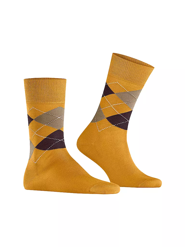 BURLINGTON | Chaussettes homme 40-46 MANCHESTER jaune d'œuf | gelb