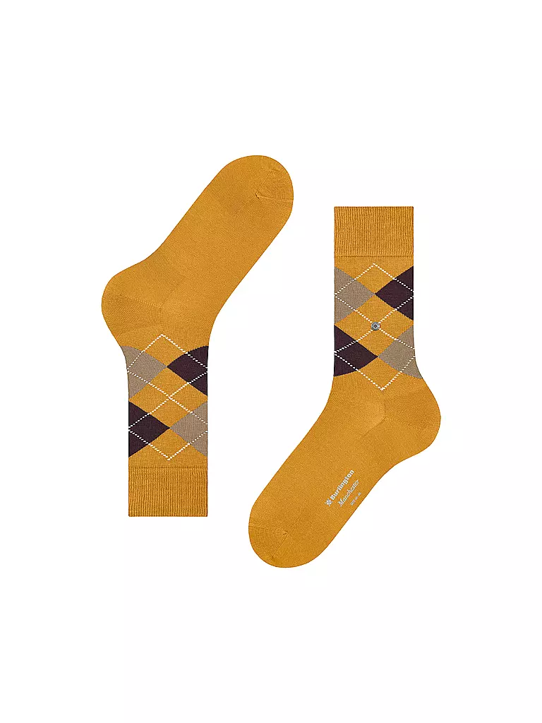 BURLINGTON | Chaussettes homme 40-46 MANCHESTER jaune d'œuf | gelb