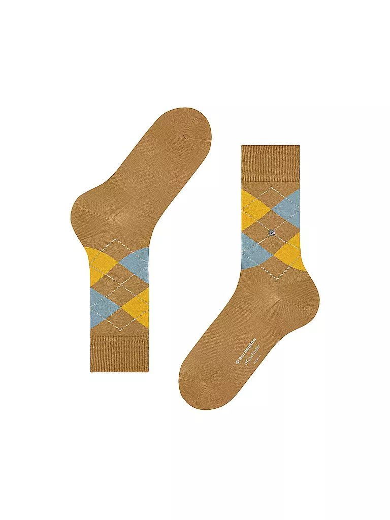 BURLINGTON | Chaussettes homme 40-46 MANCHESTER moutarde | 