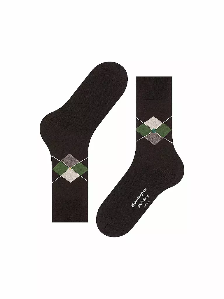 BURLINGTON | Chaussettes homme 40-46 MULTI KING noir | 