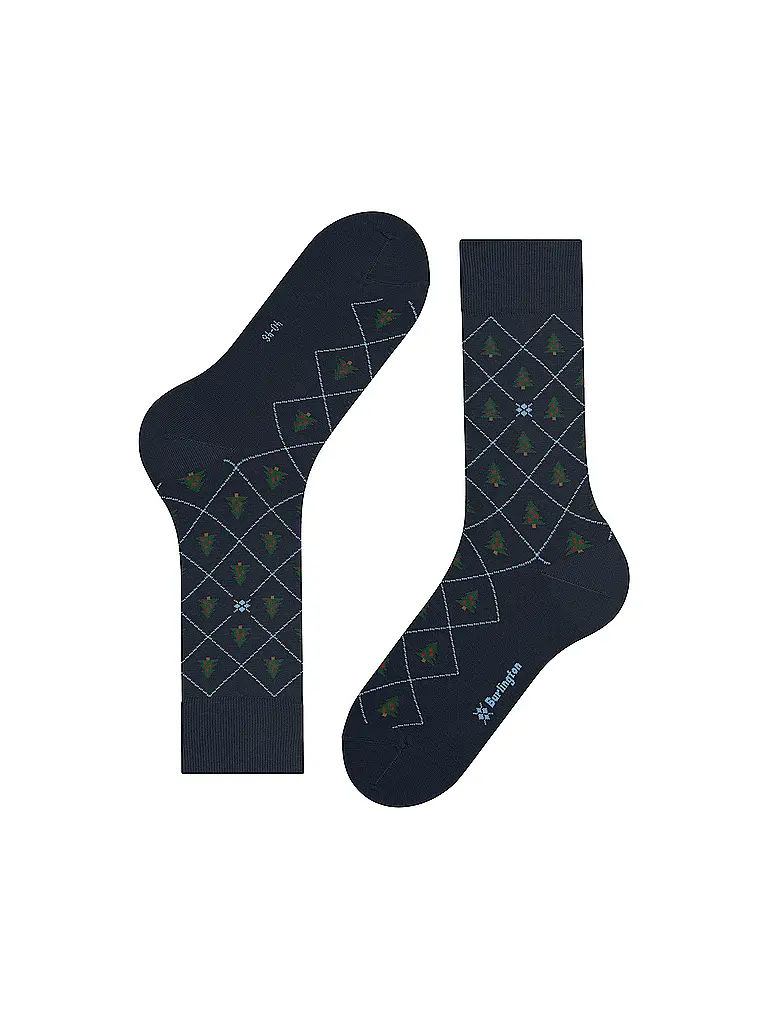 BURLINGTON | Chaussettes Homme ARBRE DE NOËL 40-46 marine | 