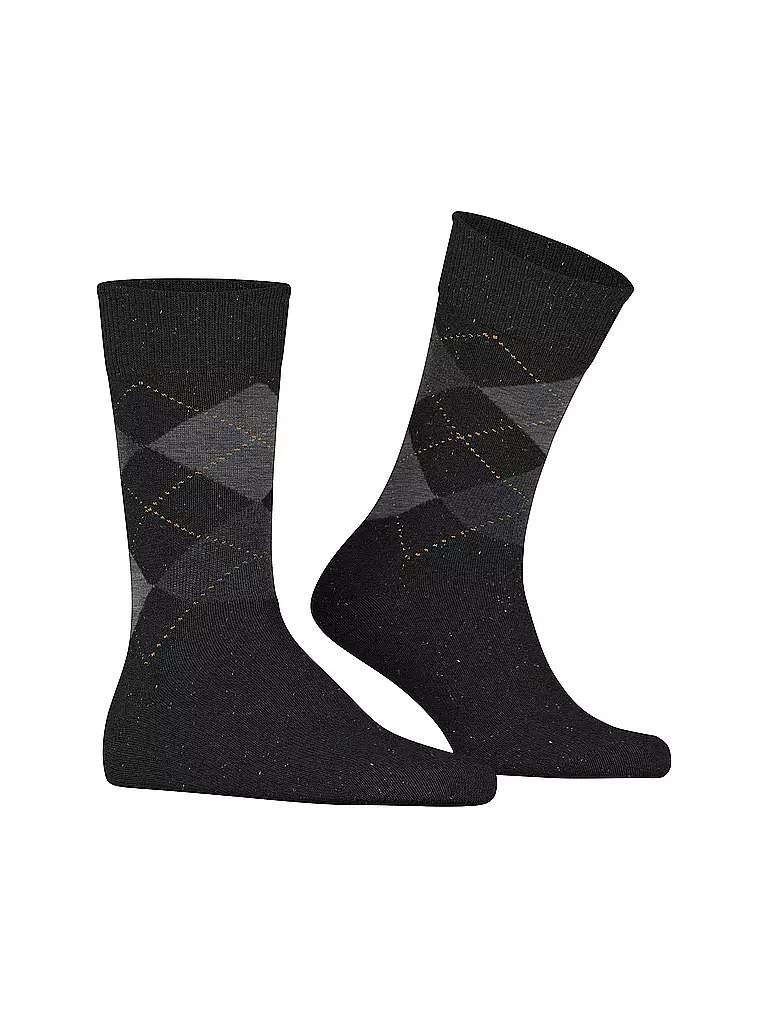 BURLINGTON | Chaussettes homme DUNDEE 40-46 anthra mel | schwarz