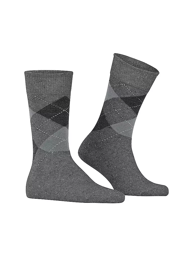 BURLINGTON | Chaussettes homme DUNDEE 40-46 carbon mel | 