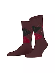 BURLINGTON | Chaussettes homme DUNDEE 40-46 carbon mel | Rouge foncé