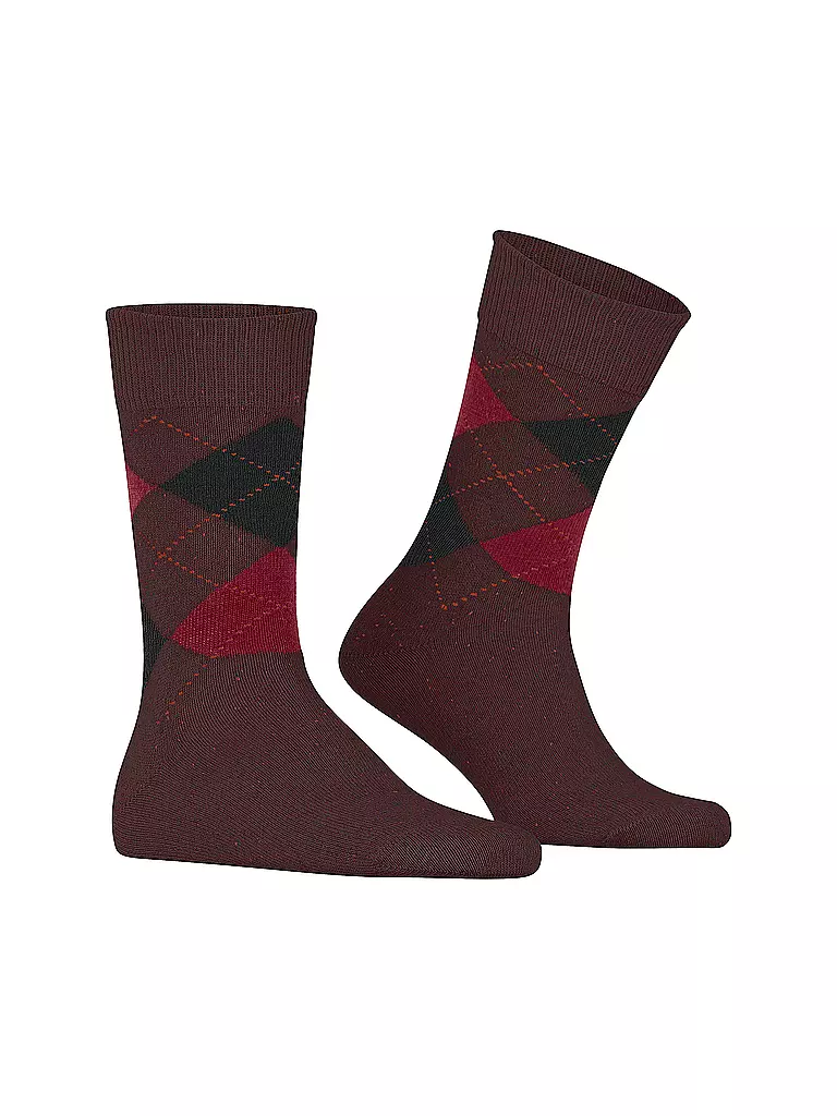 BURLINGTON | Chaussettes homme DUNDEE 40-46 merlot | 