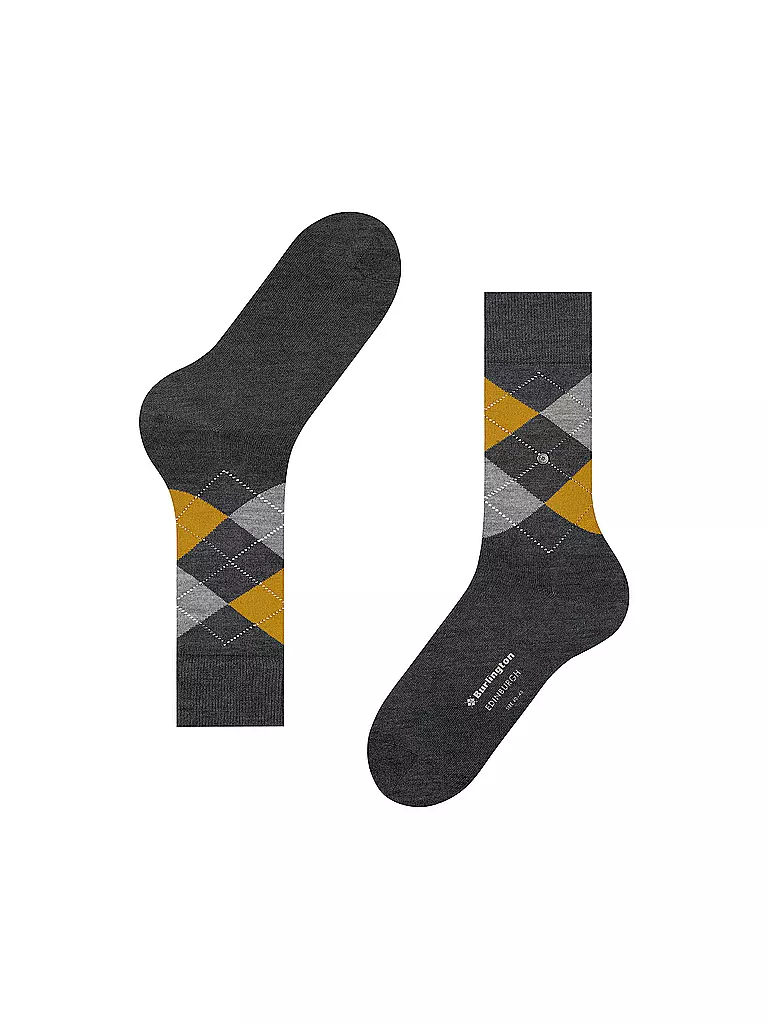 BURLINGTON | Chaussettes homme EDINBURGH 40-46 asphalte chiné | 
