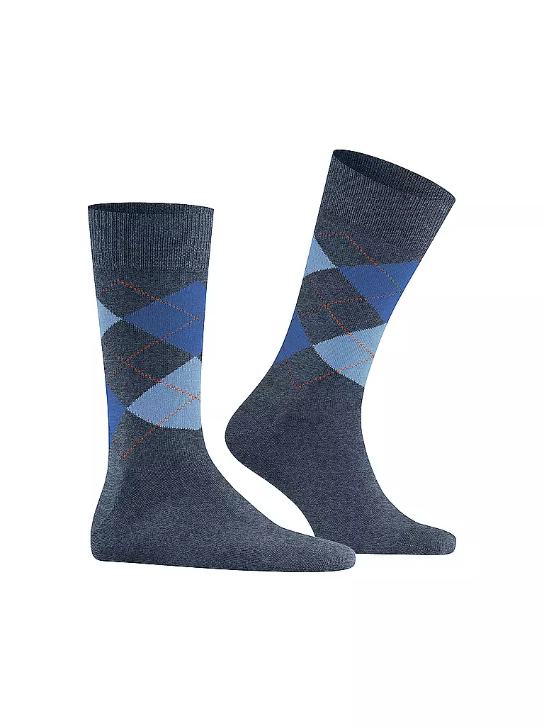 BURLINGTON | Chaussettes homme EDINBURGH 40-46 bleu foncé chiné | blau