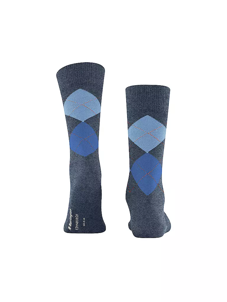 BURLINGTON | Chaussettes homme EDINBURGH 40-46 bleu foncé chiné | blau