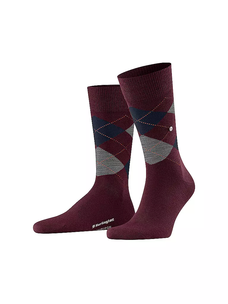 BURLINGTON | Chaussettes homme EDINBURGH 40-46 claret | 