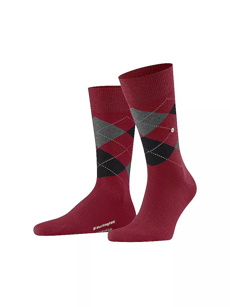 BURLINGTON | Chaussettes homme EDINBURGH 40-46 cranberry | 