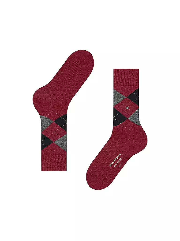 BURLINGTON | Chaussettes homme EDINBURGH 40-46 cranberry | 
