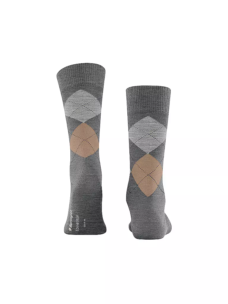 BURLINGTON | Chaussettes homme EDINBURGH 40-46 gris foncé | 