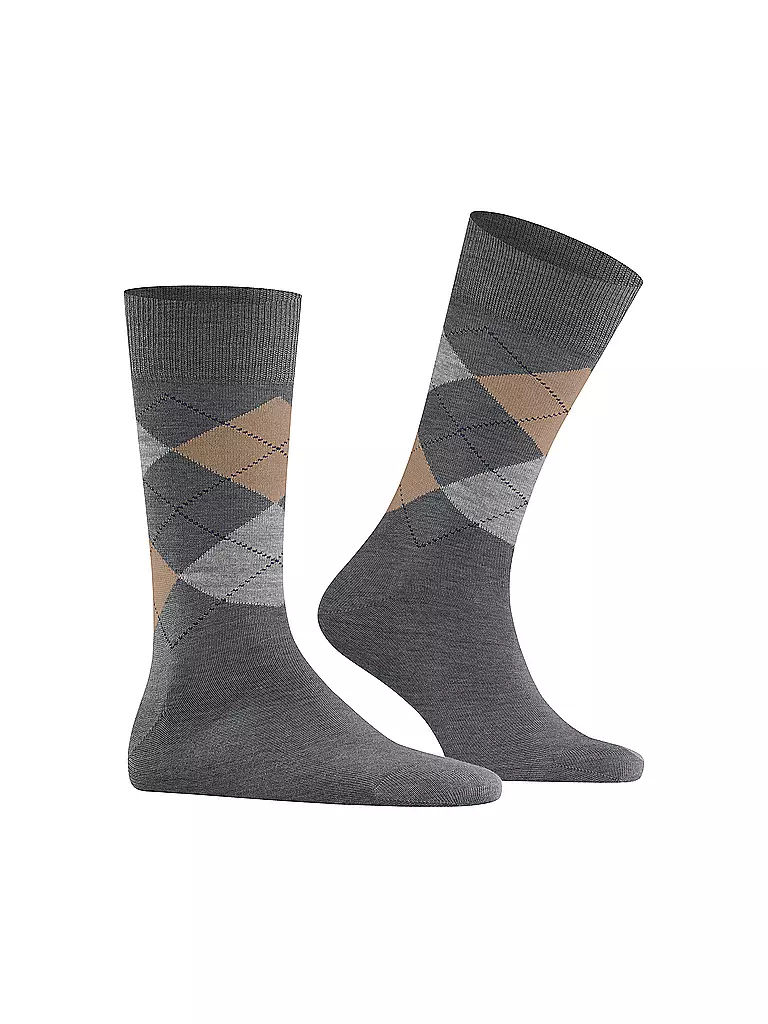 BURLINGTON | Chaussettes homme EDINBURGH 40-46 gris foncé | 
