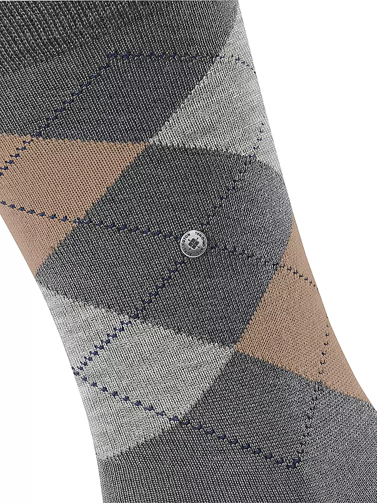 BURLINGTON | Chaussettes homme EDINBURGH 40-46 gris foncé | 
