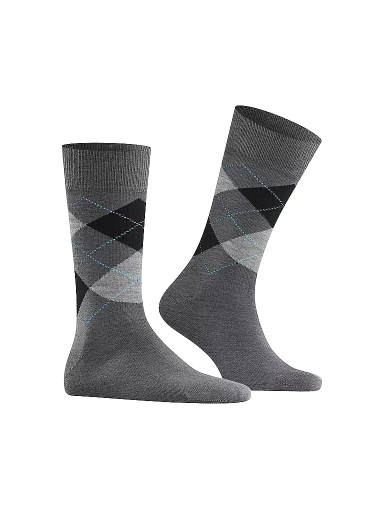 BURLINGTON | Chaussettes homme EDINBURGH asphalt mel | grau