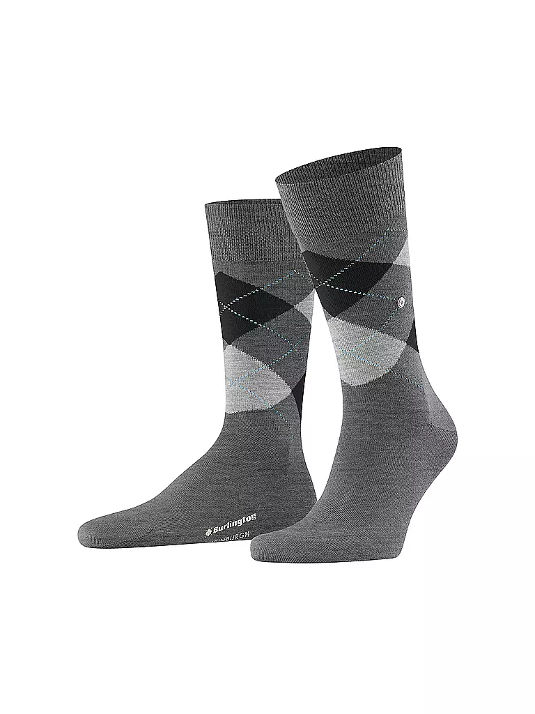 BURLINGTON | Chaussettes homme EDINBURGH asphalt mel | 