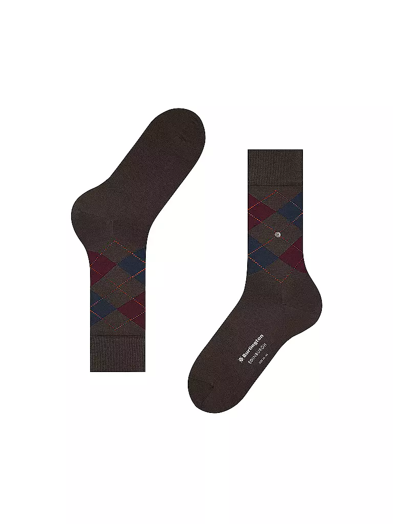 BURLINGTON | Chaussettes homme EDINBURGH marron foncé | 