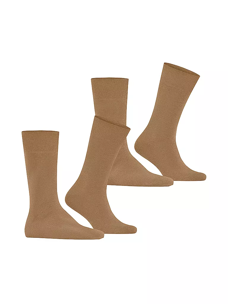BURLINGTON | Chaussettes homme EVERYDAY, lot de 2, 40-46, sucre roux | 