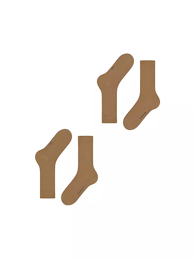 BURLINGTON | Chaussettes homme EVERYDAY, lot de 2, 40-46, sucre roux | 
