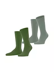 BURLINGTON | Chaussettes homme EVERYDAY, lot de 2 paires, 40-46, denim clair | Vert