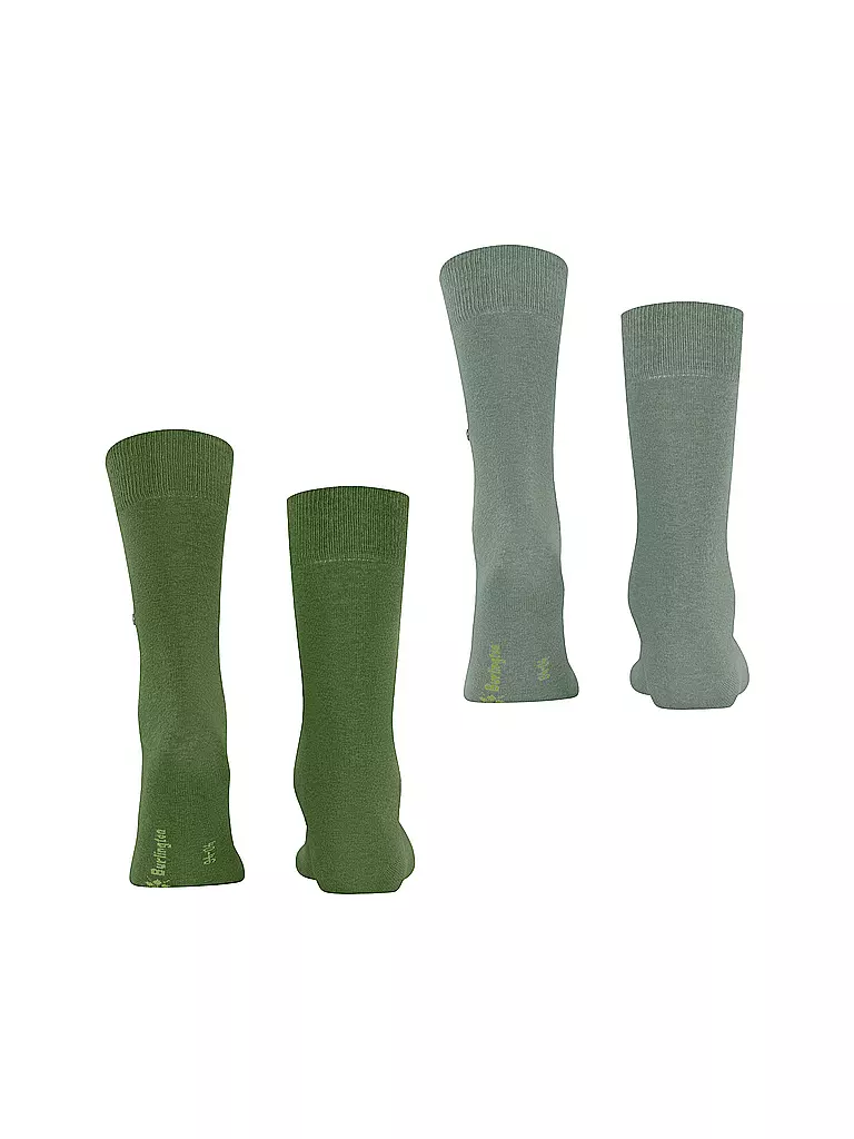 BURLINGTON | Chaussettes Homme EVERYDAY, lot de 2, 40-46, vert sapin | 