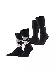 BURLINGTON | Chaussettes homme EVERYDAY, lot de 2, tailles 40-46, anthracite chiné. | Noir